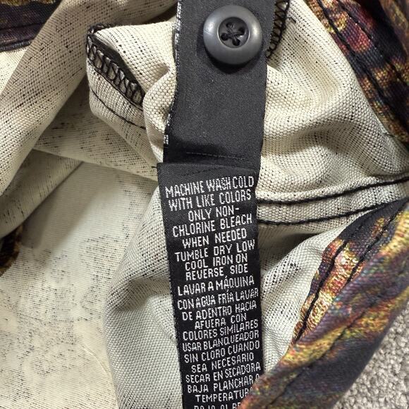 Fresh Prints of Bel-Air Floral Jacket Men M Black Multi Cotton Zip Up Streetwear - Picture 11 of 11